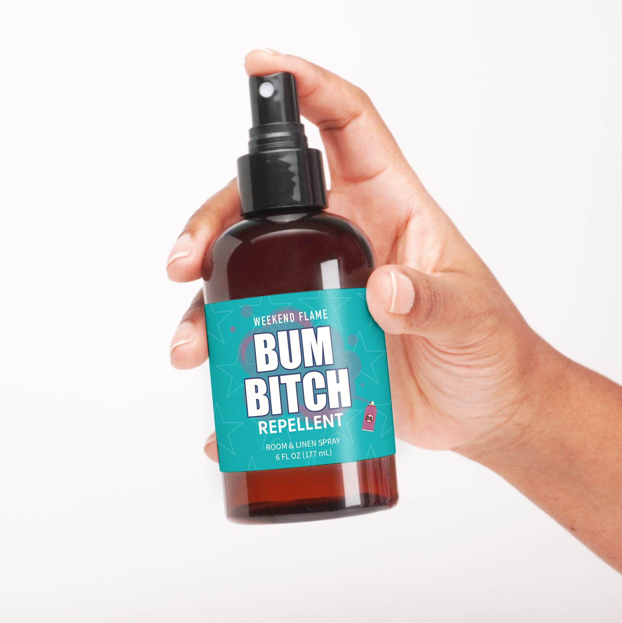funny room and lien spray labels