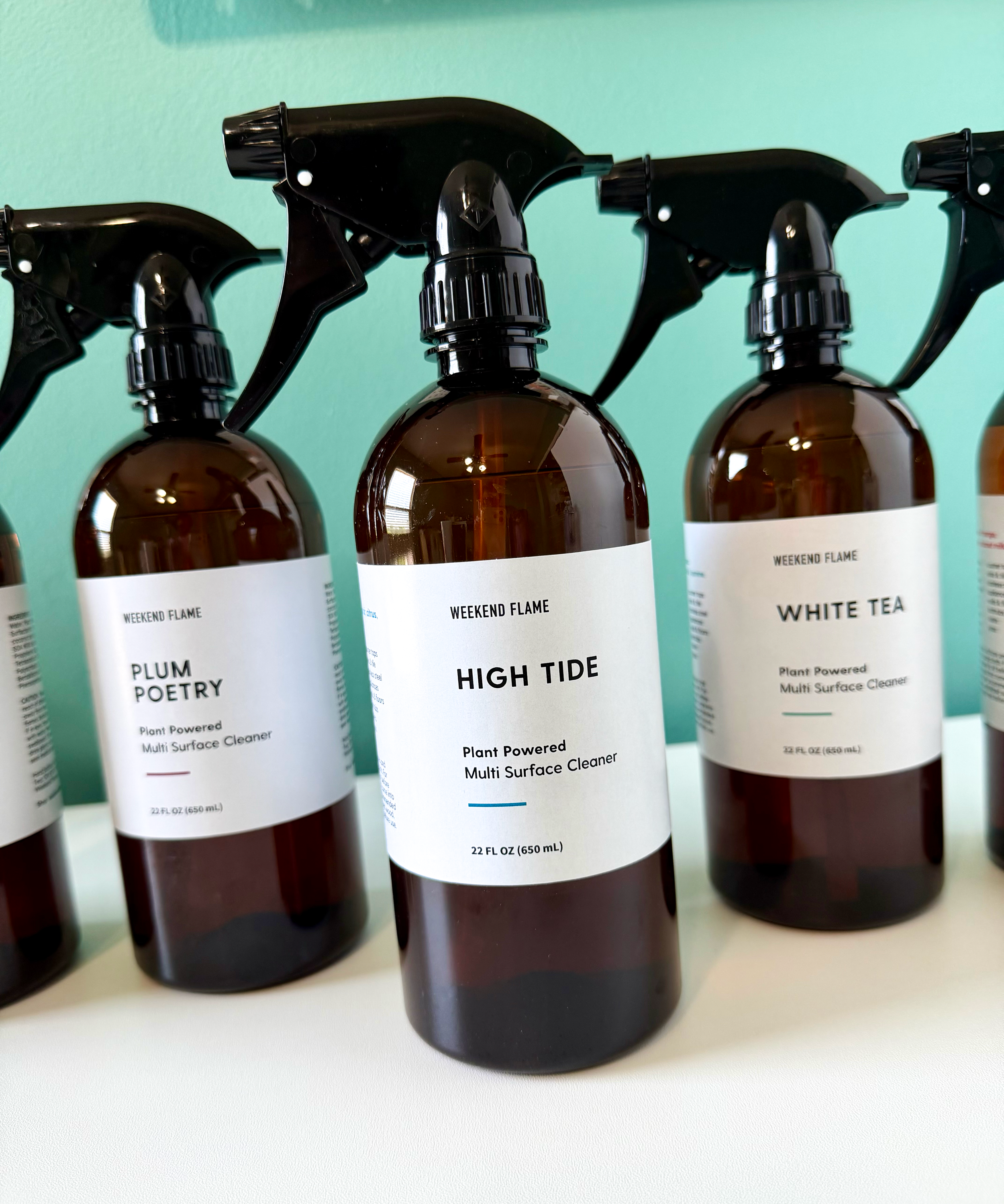 Premium all purpose cleaner displayed on a modern kitchen countertop featuring a high performance plant based formula and luxury home fragrance.