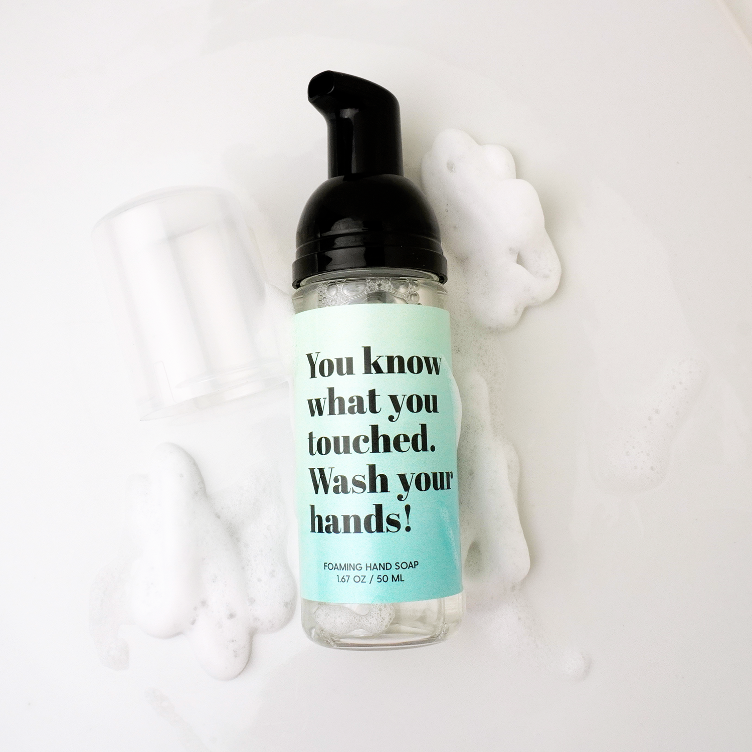 travel foaming hand soap mini pump