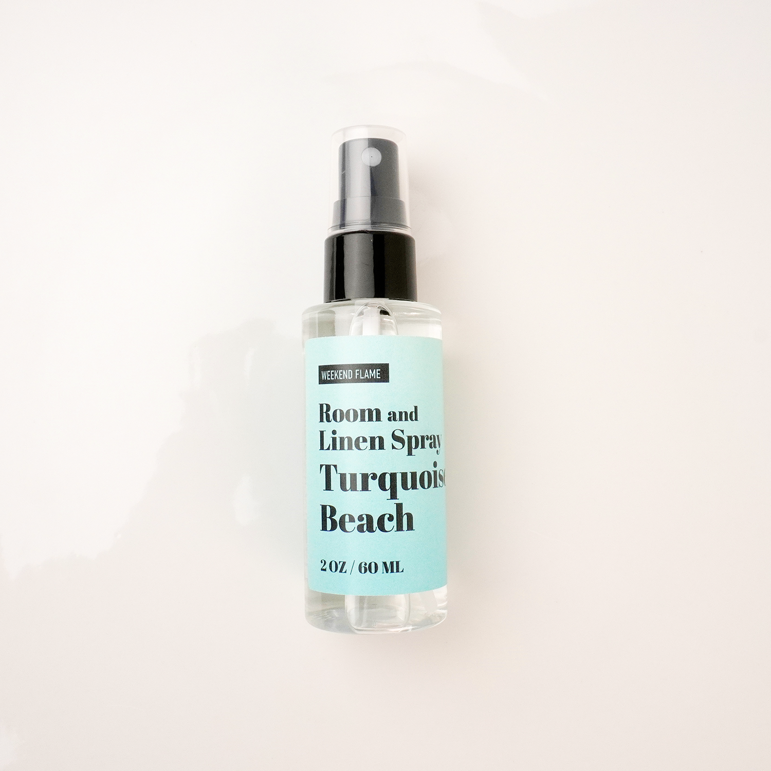 mini travel size room spray turquoise beach