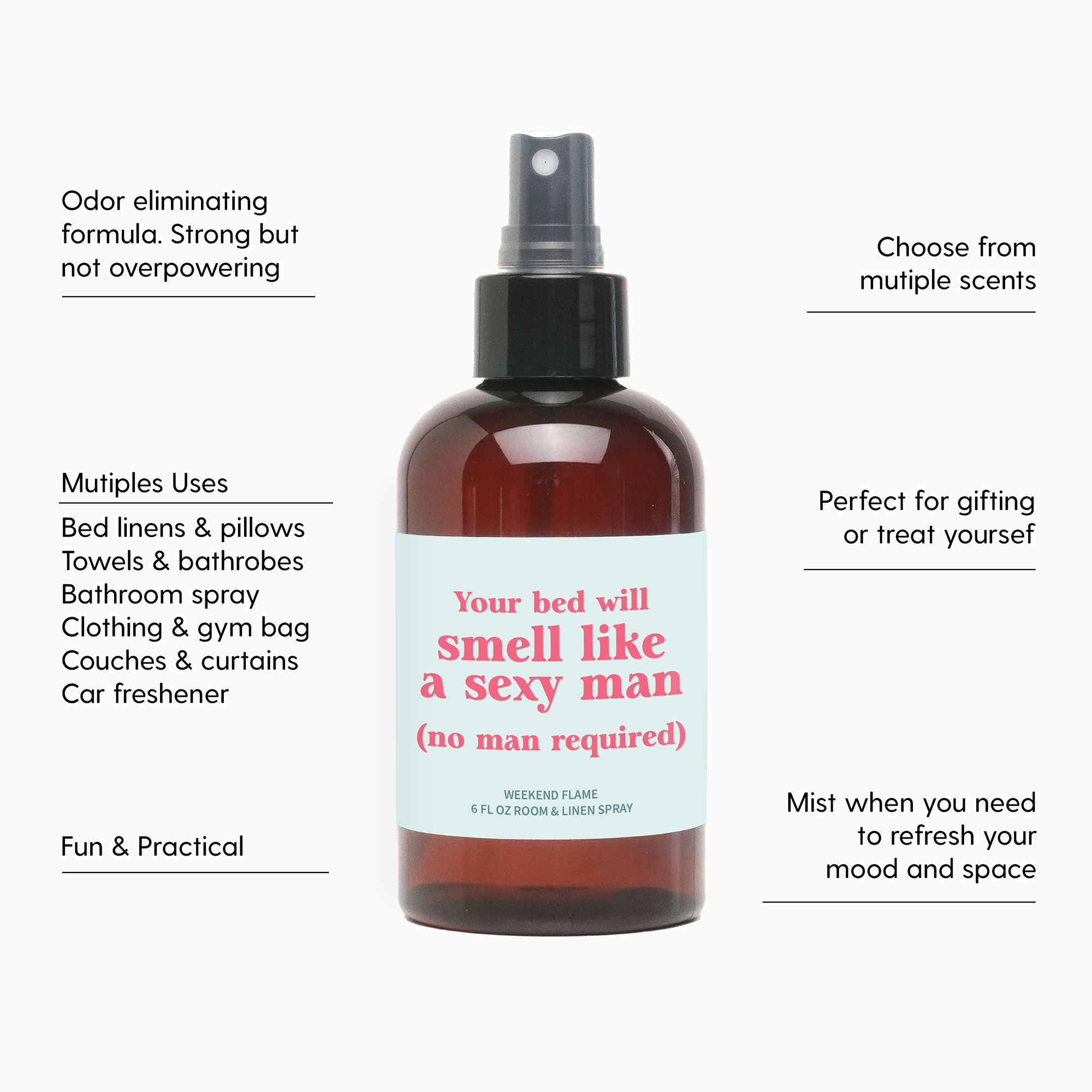 Your Bed Will Smell Like a Sexy Man, Room & Linen Spray