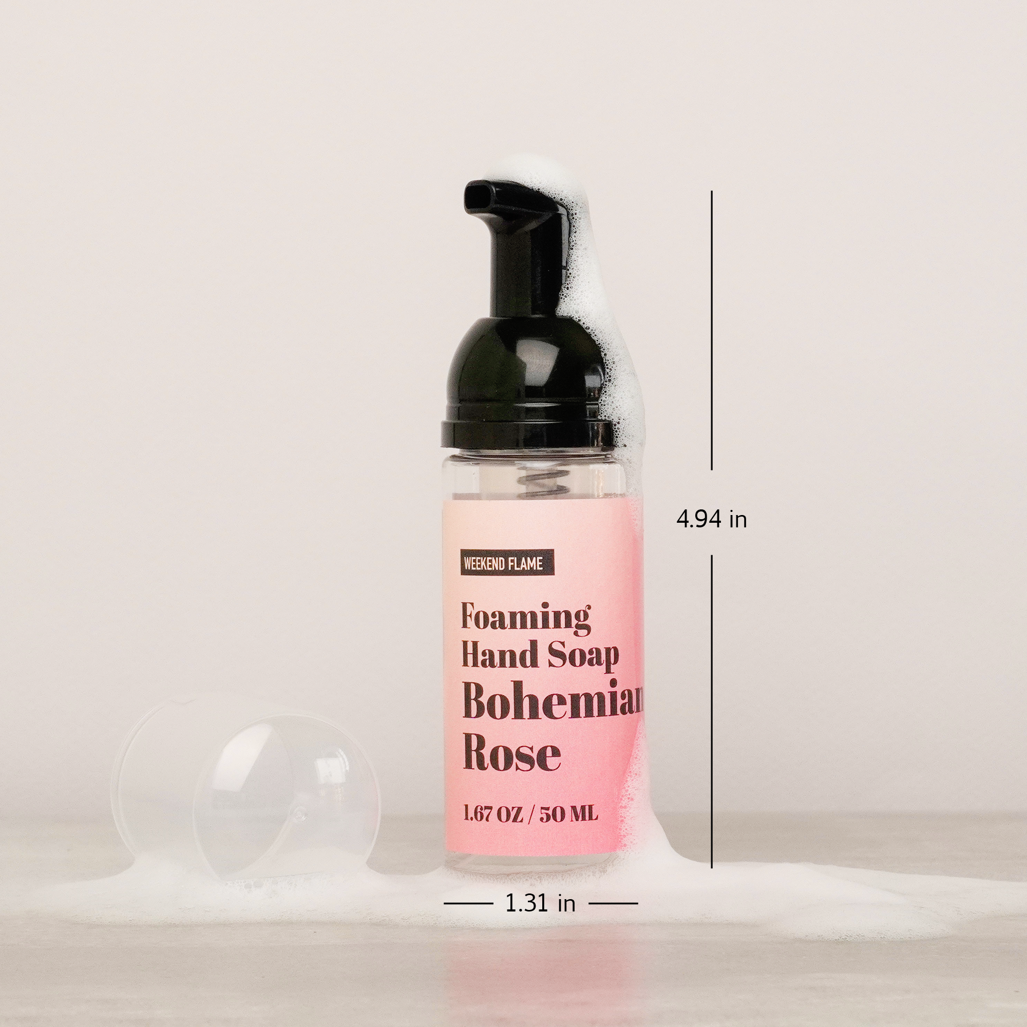 Bohemian Rose Travel Foaming Hand Soap